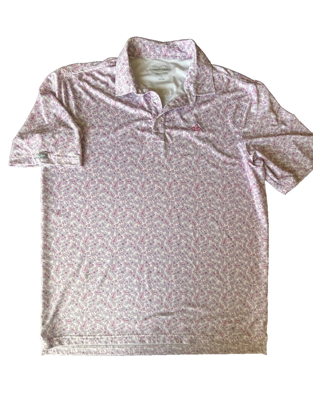 Straight Down Mens Pink & Blue Floral Spanish Peaks Mountain Club L